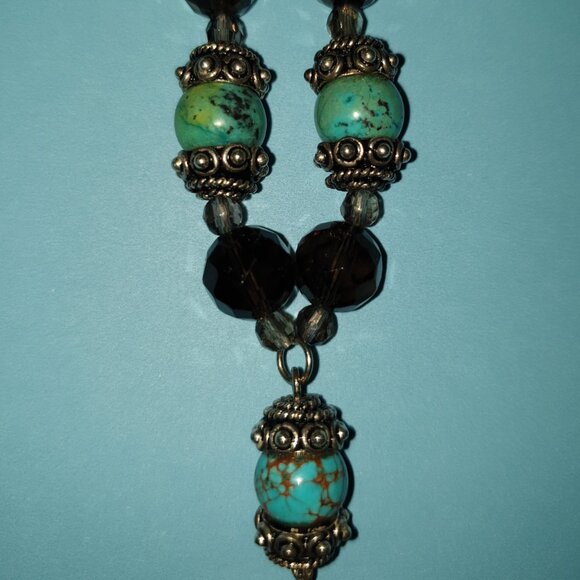 Impressive Vintage 925 Silver Natural Brown Jade Double Phoenix Amulet Necklace - Picture 8 of 12